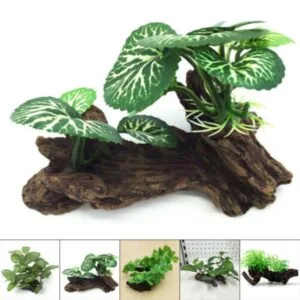 2pcs Aquarium Artificial Turtle Tree